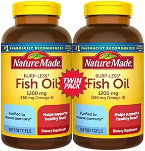 魚油のバープ レス、1200mg、360mgオメガ3、150ct