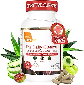 Zahler Daily Cleanse, Digestive Cleanse & Detox Formula, Supports Healthy and Regular Elimination, 60 Capsules.