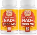 2000 MGのNADの補足、高吸収のLiposomal NAD+、より有効なNicotinamideの肋骨、純粋な及びプラスのブーストの補足、老化の防衛、Metabolism及び細胞、120のsoftgels