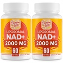 2000 MGのNADの補足、高吸収のLiposomal NAD+、より有効なNicotinamideの肋骨、純粋な及びプラスのブーストの補足、老化の防衛、Metabolism及び細胞、120のsoftgels