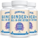 オールインワンデトックスバインダーサプリメント1500 MG - 高バイオアベイラビリティ、活性炭、ゼオライト&ベントナイトクレイ、毒素、肝臓、消化器、270ビーガンカプセル