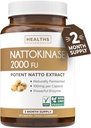 Healths Harmony ナトキナーゼ 2000 FU (非GMO) 自然発酵大豆から作られた強力なナトキナーゼサプリメント - (2ヶ月の供給) 60 ビーガンナトカプセル