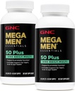 GNCメガメン50プラスワンデイリーマルチビタミン、ツインパック、60カプレット/ボトル、サポートハート、脳、眼の健康