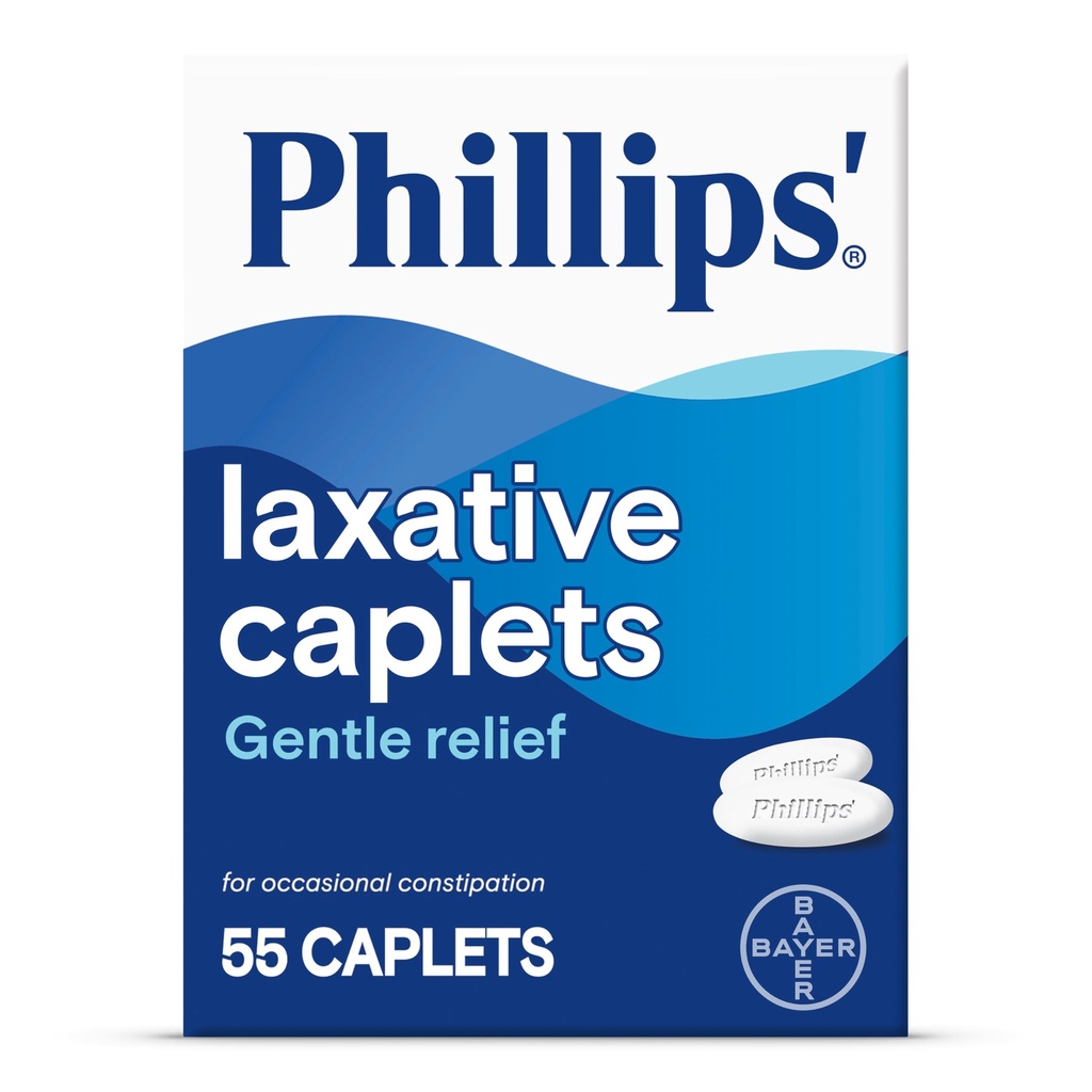 Phillips' Laxative Easy-To-Swallow Caplets, 55 Count
