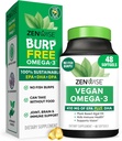 Zenwise Health Vegan Omega 3 Supplement - Burpless Omega 3 Supplement with DHA, EPA & DPA Fatty Acids for Immune Health - Fish Oil Alternative from Sustainably Sourced Marine Algae Oil - 48 Softgels