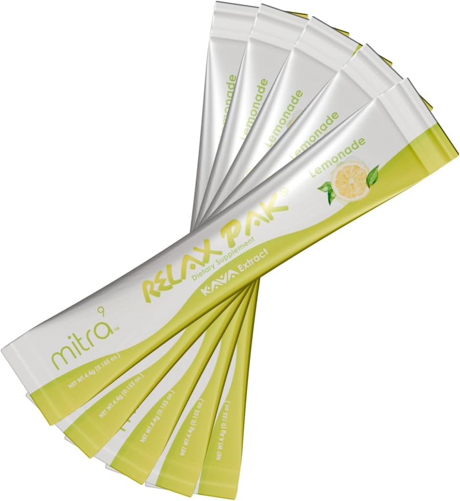 Mitra9カバパウダーリラクパック - レモンデカバエキスパウダーパック | 気分増強剤 | プラントベース | 天然カルム&クラリティを促進 | 簡単オープンシングルサービングスティック (5)