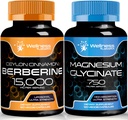 Berberineの補足1500mg - Ceylon CinnamonのLiposomal Berberine │マグネシウムのGlycinateのカプセル- 750mg -マグネシウムの補足の高い吸収の補足
