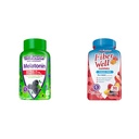 Vitafusion の余分強さの Melatonin の Gummy のビタミン、5mg、120 ct Gummies 及び繊維の健康な砂糖の自由な繊維の補足、ピーチ、いちごおよび BlackBerry の味付けされた補足、90 の計算