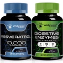 ウェルネスLABSRXレスベラトロールカプセル10,000mg - 消化酵素450mg
