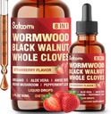 Satoomi 8in1 Wormwood 液体は、黒いクルミ、全クローブおよび5と低下します - 60日間の供給のための60ml