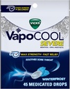 ヴィックスVapoCoolのSevereはSoreの喉の低下、最高の強さのメンソール、Soothes Soreの喉の痛み、冬の霜の味、45ctを薬用しました