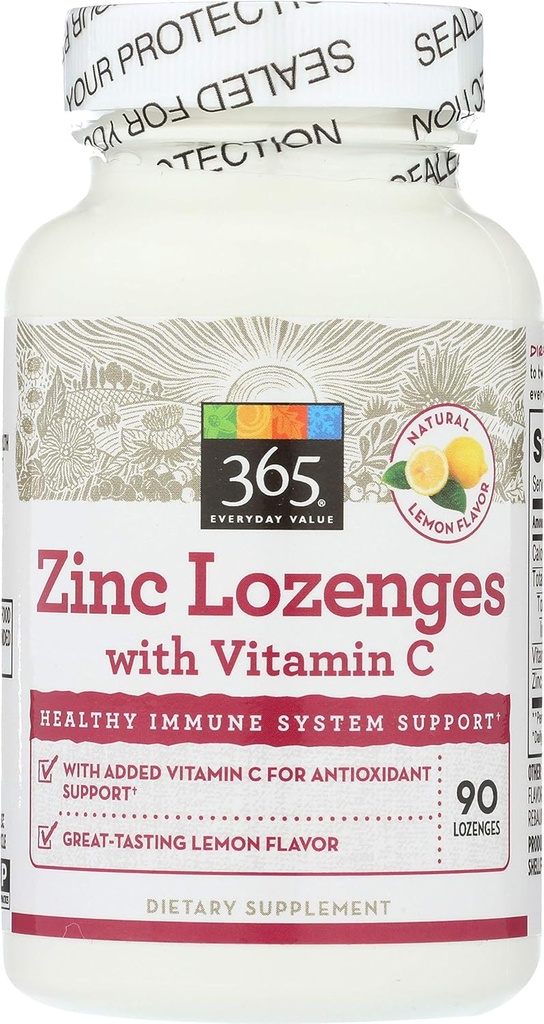 365 by Whole Foods Market, Zinc Lozenge with Vitamin C, 90 ct