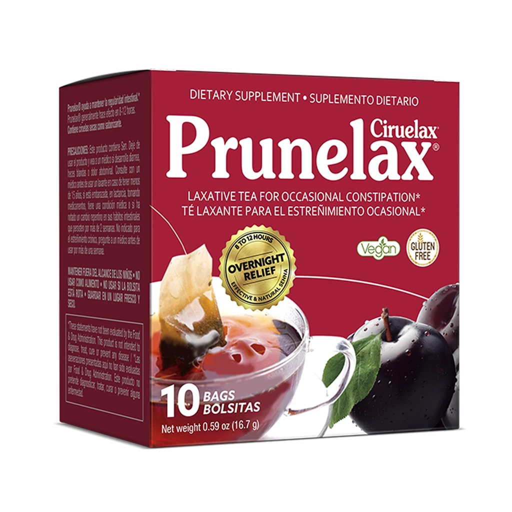 Prunelax Ciruelax の規則的な強さの Laxative のティー・バッグ-自然な Senna のエキスと作られる、時折便秘、Senna のエキス- 10 袋
