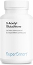 Supersmart S-Acetyl Glutathione 300mg per Day (High Absorption) - Stable Form of L-Glutathione Tripeptide - GSH Supplement | Non-GMO & Gluten Free - 90 Vegetarian Capsules
