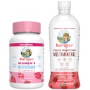 MaryRuth's Multivitamin Gummies for Women (Strawberry) & Liquid Nighttime Multimineral (Cranberry) | Clean Label Project Verified® | Vegan | Beauty, Bedtime, & Overall Health