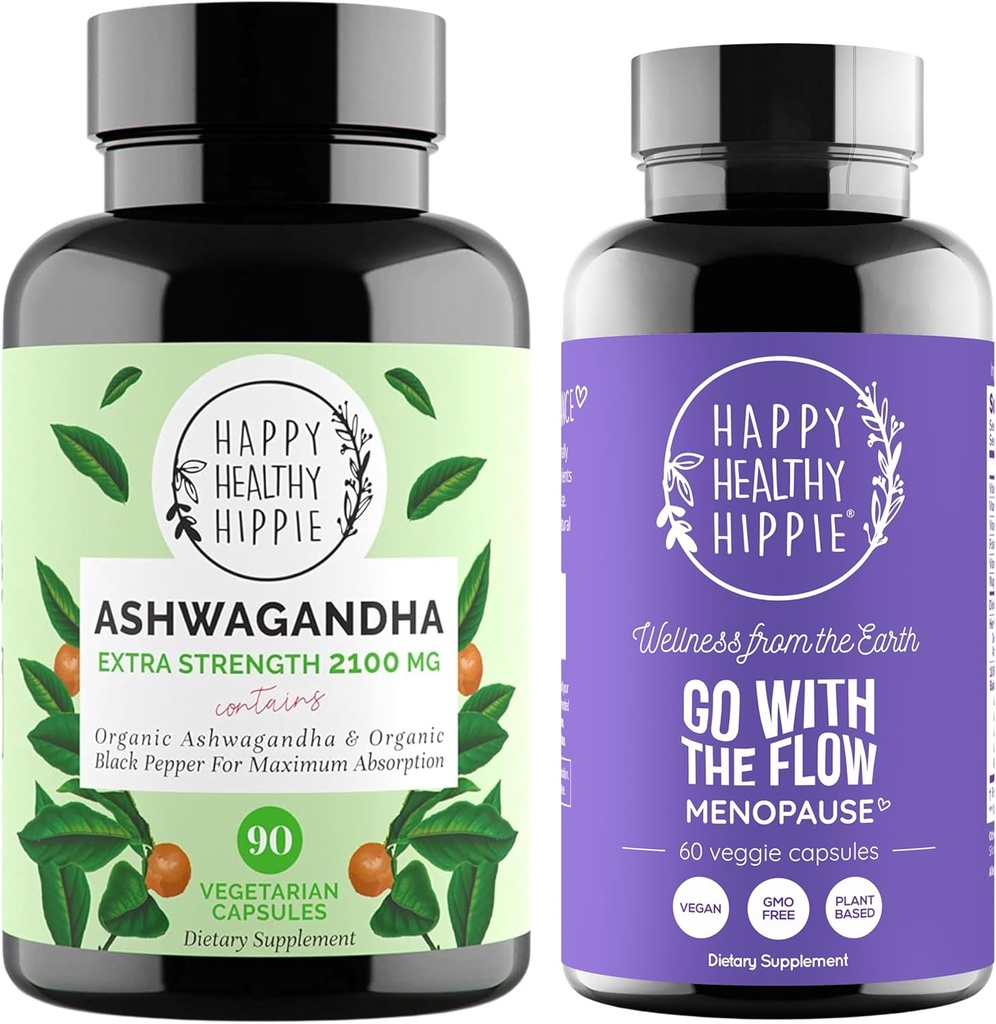 幸せで健康なHippieは流れのMenopauseサポート及び有機的なAshwagandhaと行きます