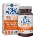 ヴィタルプラネット - Vital Floraアドバンストバイオメプロバイオティクス100ビリオンCFU、100ディバルストレーナー、10オーガニックプレバイオティクス、免疫サポート、女性と男性30カプセルのためのコロンと消化の健康プロバイオティクス