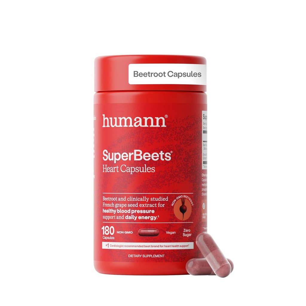 HumanNのスーパービートの根のカプセルの速い解放1000mgの助けサポート ニトリの酸化物の生産、血圧、中心の健康は、非GMOのビートルートの粉、スタディされた酸化防止剤180の計算を含んでいます