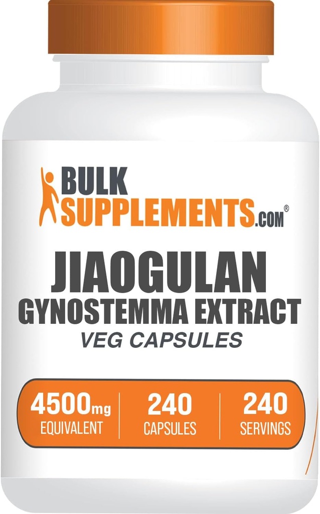 BulkSupplements.com Jiaogulanカプセル - Gynostemmaエキスカプセル、Gynostemma Pentaphyllumエキス、Jiaogulan 9000mg相当 - 1カプセル、240日の供給、240ベジーカプセル(梱包は異なる場合があります)