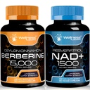 ウェルネスLABSRX NADサプリメント、1500mg - レスベラトロール付きNAD + - ベラリン1500mg - セイロンシナモンとベルベリン
