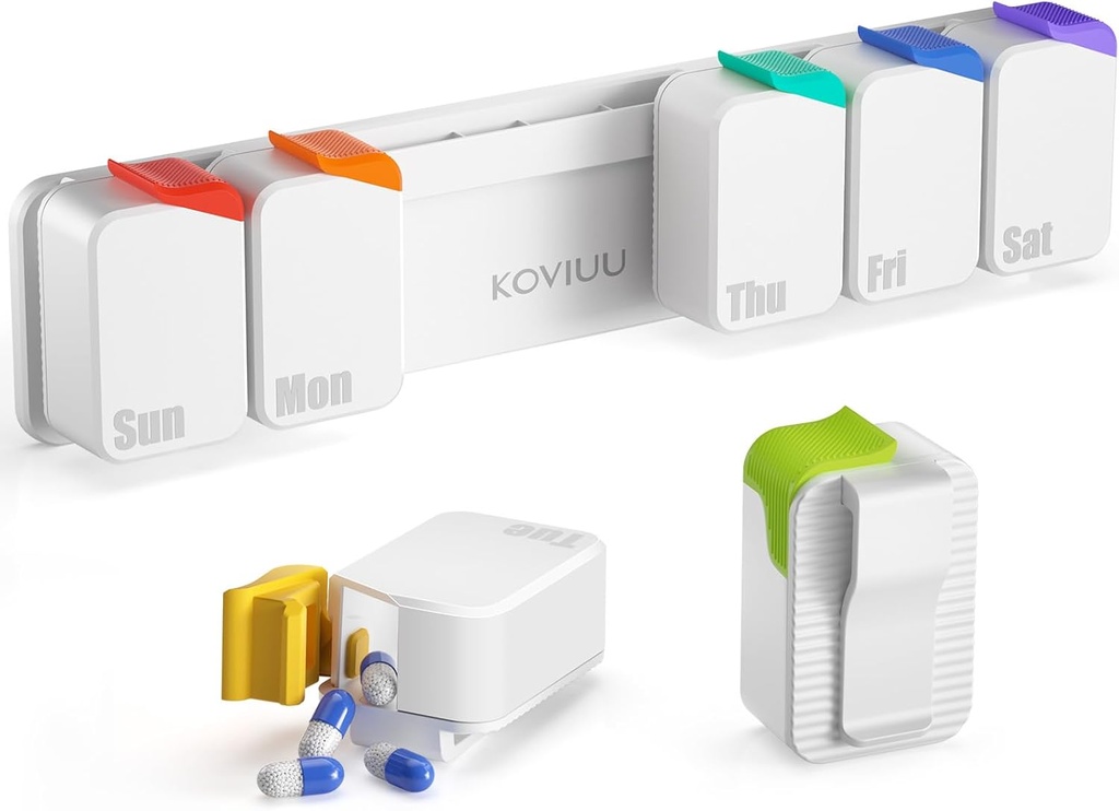 週刊丸薬のオルガナイザー、余分大きい丸薬箱、取り外し可能な毎日の丸薬の箱、毎日の丸薬の容器7日は、高齢者、関節患者、子供のための粘着性がある薬のホールダーのビタミン箱防水します