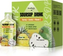 GREENPEOPLE Soursop & Acerolaの液体の補足の飲み物、Soursopのビターの液体、免疫のボーズ ビタミンCの飲み物、速い吸収、ビーガン、非GMO、10のパケット