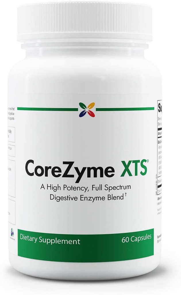 今すぐ老化を停止 - CoreZyme XTS - フルスペクトラム消化酵素ブレンド - 免疫サポート、健康的な消化、吐き気、ブロッキング&ガス救済 - ラクターゼ、プロテアーゼ、アミラーゼ、オックスビルエキス - 60キャップ
