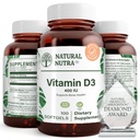 自然なNutraの最高ビタミンD3 400 IUのSoftgelsは、免疫を後押しするのを助けま、Lungsの健康、サンシャインのビタミンを支えま、心臓血管の健康、骨および歯強さ、グルテンフリー、100のSoftgelsを改善します