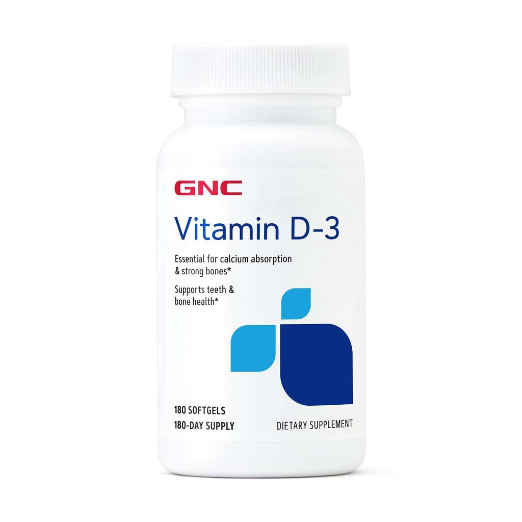 GNCのビタミンD3 50mcgの補足、歯および骨の健康、180のサービングを支えて下さい