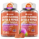 ミルクのThistleの肝臓のDetoxのグミー、Berberine、Chicoryのルート、Turmeric、Artichoke、Dandelionのルート、Chancadra、ビタミンB6 B12砂糖の自由な、パッケージの2