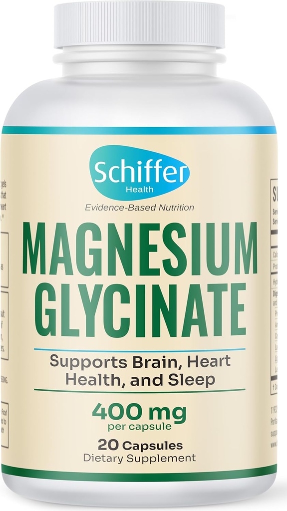 マグネシウムのGlycinate 400mg、20の帽子