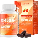 Omega-7海のバックホーンオイル - Omega-3 EPA/DHAの魚油、Cinnamomum、Fenugreek、ALA、緑茶、カイエンペッパー、ターメリック、レスベラトロール、ブラックペッパー - グルテンフリー、60 Softgels