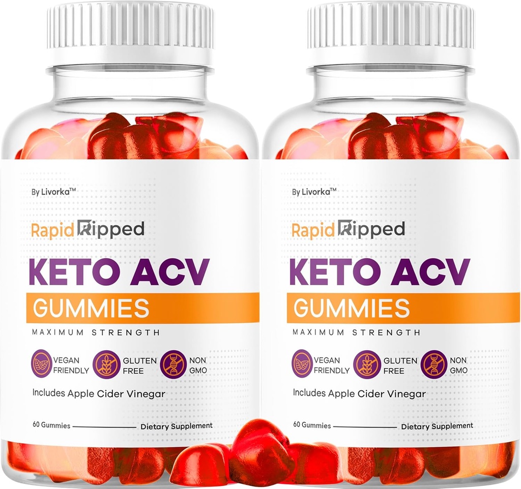 (2 パック) 急流の Keto ACV グミー サポート、急流の Keto プラス Apple のサイダー Vinegar Gummy の高度の方式 1050MG、すべての自然な Gomitas の検討、2 か月のための 120 のグミー