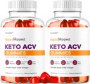 (2 パック) 急流の Keto ACV グミー サポート、急流の Keto プラス Apple のサイダー Vinegar Gummy の高度の方式 1050MG、すべての自然な Gomitas の検討、2 か月のための 120 のグミー