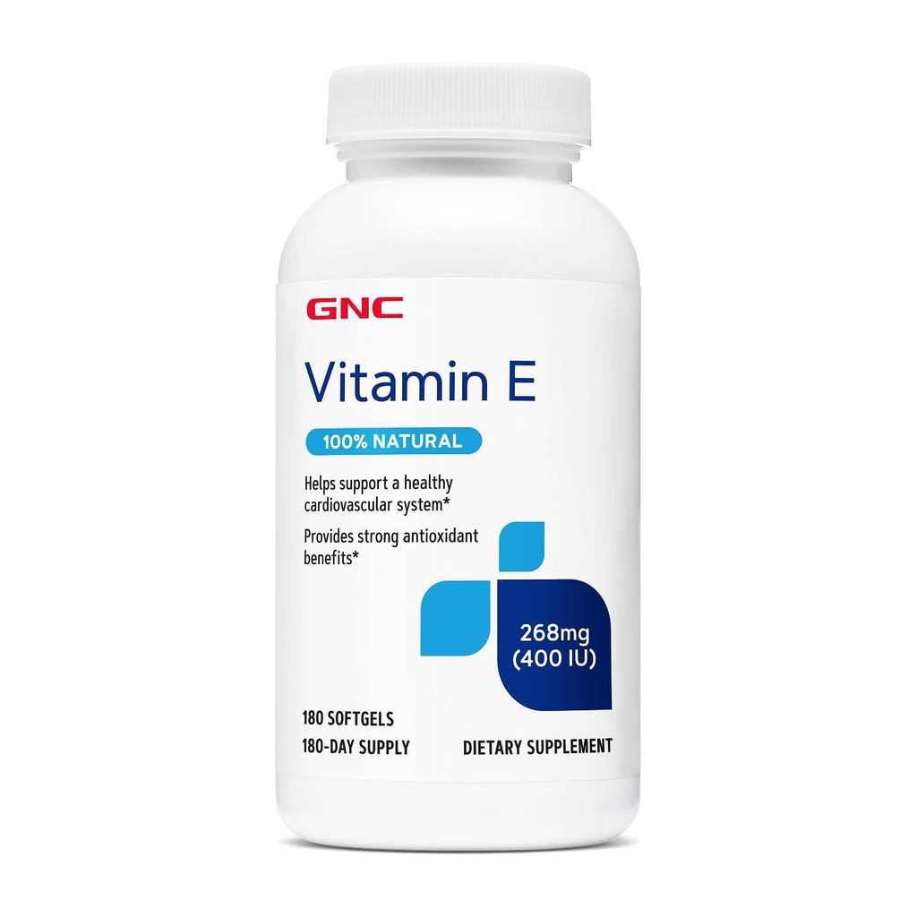 GNCのビタミンE 400IU、180のSoftgelsは、健康な心血管系を支えます