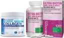Bronsonの海洋のコラーゲンのペプチッドHydrolyzed蛋白質の粉+超Biotin 10000のMcgの毛皮および釘の補足
