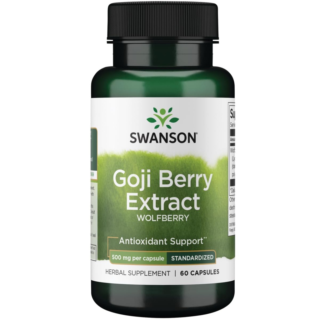 Swanson Wolfberryの標準化されたエキス(Goji Berry) 500ミリグラム60のカプセル