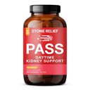 STONE RELIEF Pass AM - 安心、快適性、および増加したフロー(180カプセル+ストーンキャッチャー+プリントガイドブック)のためのデイタイムハーブ腎臓サポート