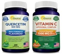 Quercetin 500mg及びビタミンCのLiposomalのコンプレックス1500mg -免除サポートのためのaSquaredの栄養の束