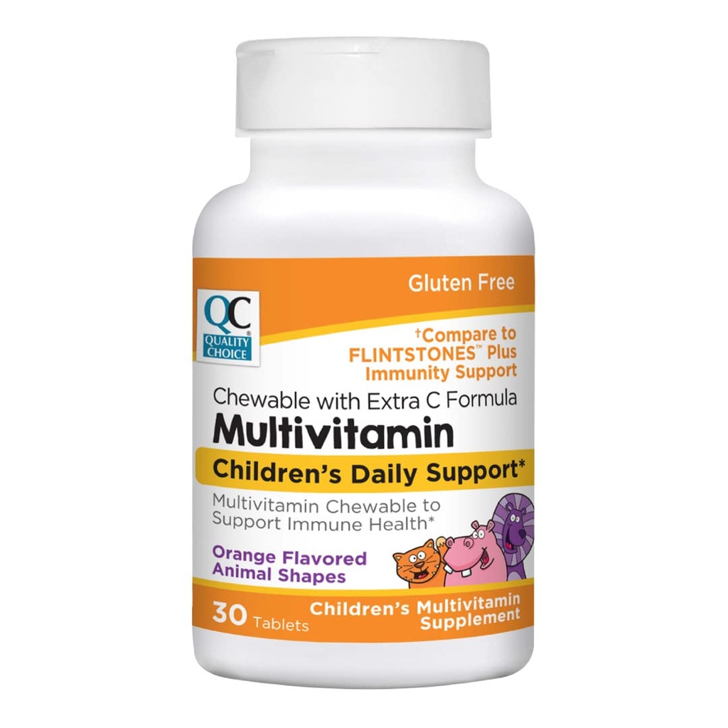 品質の選択、余分なビタミンC、子供の毎日のサポート オレンジによって風味付けされるMultivitamin免疫の健康の補足、30の計算のびんが付いているChewable動物の定形子供のMultivitamin