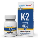 優秀な源のビタミンK2 MK-7 (Menaquinone-7) 100のmcg -骨の強さ及び健康サポート補足-エイドの健康な中心機能-Bariatric-Friendly - 60のSublingualの分解のタブレット