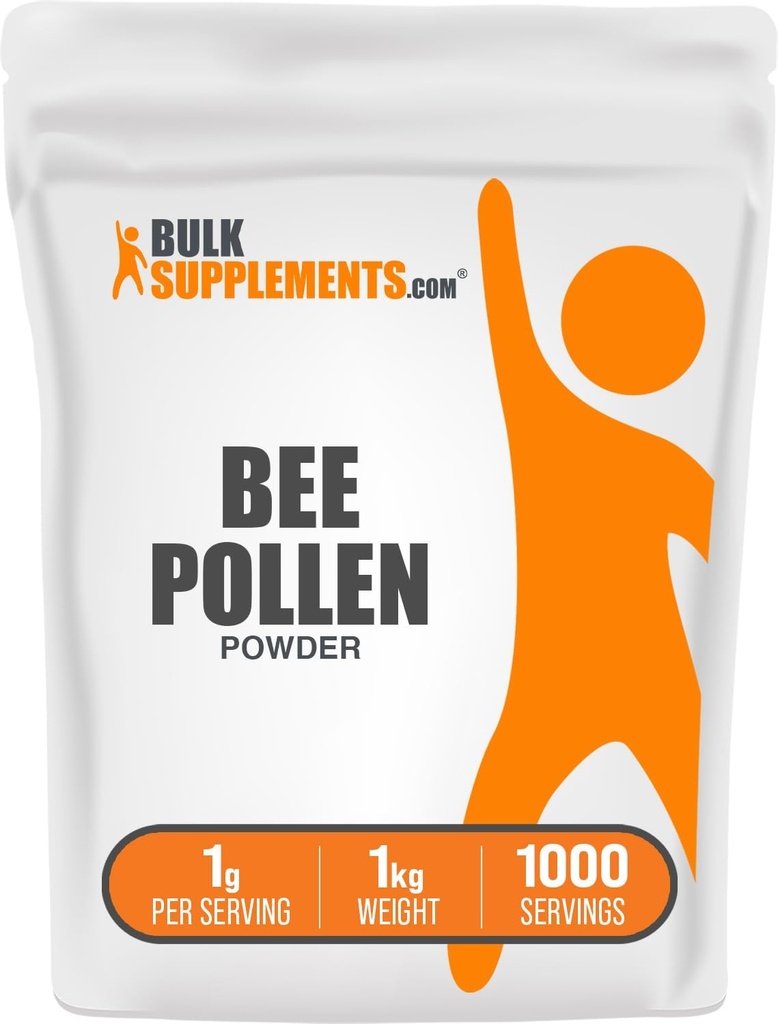 BulkSupplements.comビーポーレンパウダー - スーパーフードサプリメント、ビーポーレンサプリメント、免疫サポート用 - グルテンフリー、サービング1g、1kg(パッケージ 5)(11ポンド)