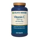 ネイチャーズワンダービタミンC 1000mg、ローズヒップは免疫の健康、250のサービング、250のカウントのための錠剤を錠剤にします