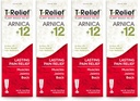T-Relief Arnica +12 クリーム 自然 Relieving アクティブ のための 背中の痛み 関節の痛み & 緊張, 全 体 速い 演技救済 女性 & 男性 - 4 oz (4 パック)