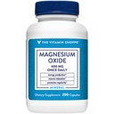ビタミンショップペマグネシウム酸化物400mg - エネルギー生産、筋肉の弛緩、骨の健康をサポートし、消化の規則を促進するエッセンシャル毎日のミネラル式(200カプセル)