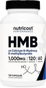 Nutricost HMB (β-ヒドロキシβ-メチルブチル酸塩) 1000mg (120カプセル) - カプセルごとの500mg、60のサービング-グルテンフリーおよび非GMO