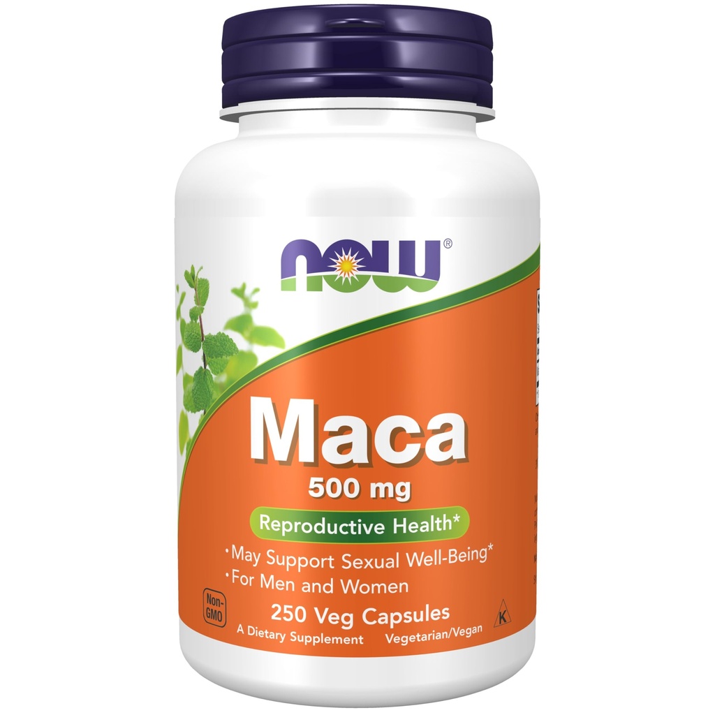 NOWフーズサプリメント、マカ(レピジウムmeyenii)500mg、男性と女性、生殖健康*、250ベジカプセル