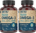 DEVA ビーガン DHA EPA 栄養補助食品, 藻類から派生しない, 300 mg 効力, 90 ベジタリアン ソフトゲル - パック 2