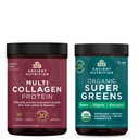 古代の栄養物の有機性SuperGreensの粉、25のサービング+多コラーゲン蛋白質の粉、unflavored、45のサービング