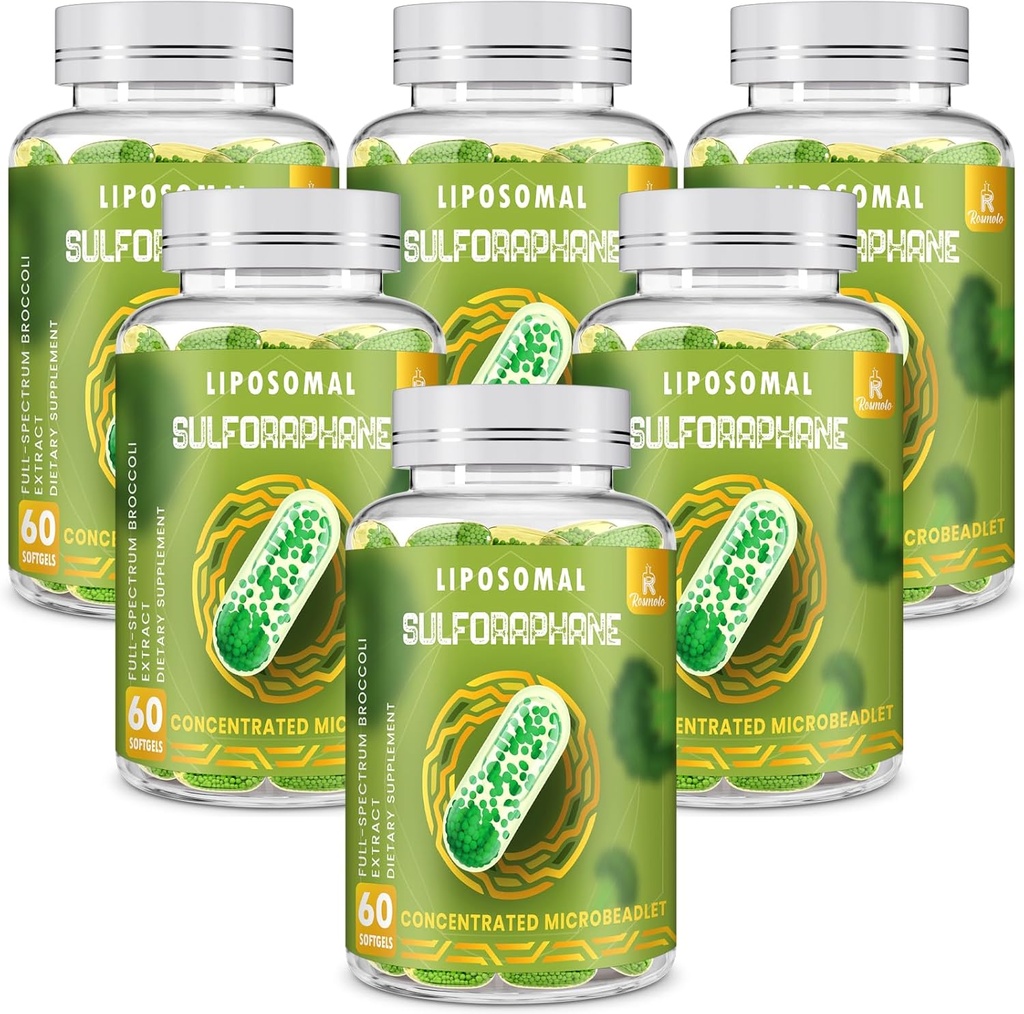 800のMGのLiposomal Sulforaphaneの最高の吸収及び効力、フル スペクトラムのBroccoliのエキス、酸化防止及び肝臓の補足、360のSoftgelsのための強力な二重配達